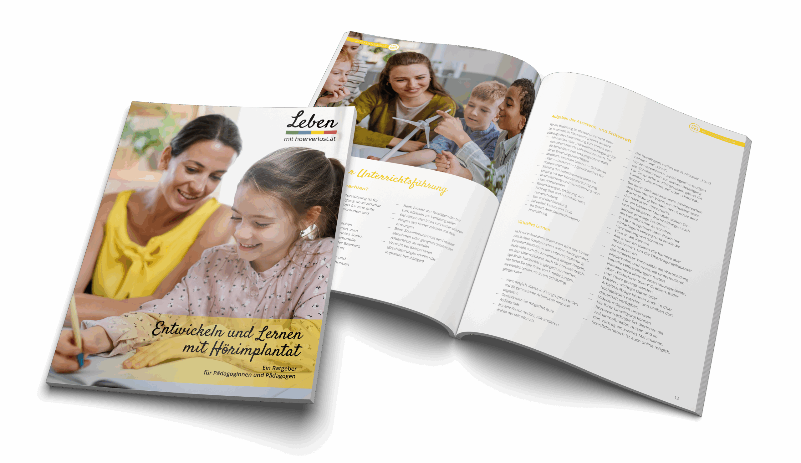 Ratgeber Schule-PädagogInnen_Mock Up_Cover+Innenseiten